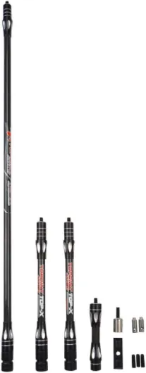 Tir à l'arc Tige de Stabilisateur de Carbone Système de Stabilisation de Compétition Stabilisateur en Fibre de Carbone Composants pour Arc Classique Argent