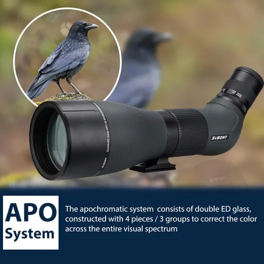 SA401 APO Longue-Vue 20-60x85mm, Double Ed Verre FMC, Mise au Point Précise, Etanche Angulaire Spotting Scope pour Observation des Oiseaux Nature, Tir à l'arc Safari, Observation des étoiles