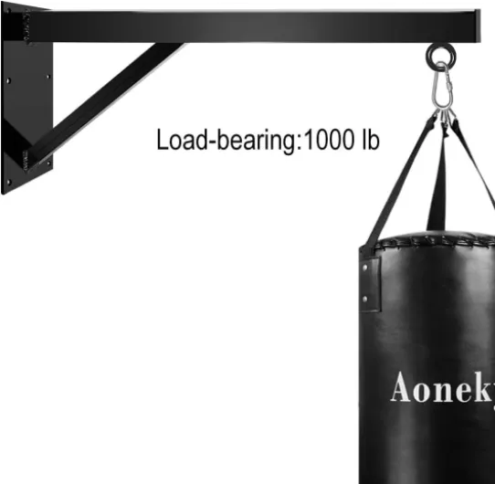 Support Mural 70cm/100cm pour Sac de Boxe, Charge Max: 200KG - Support de Traction en Acier pour Sac de Frappe, MMA, Mua Thai, Judo, Arts Martiaux, UFC