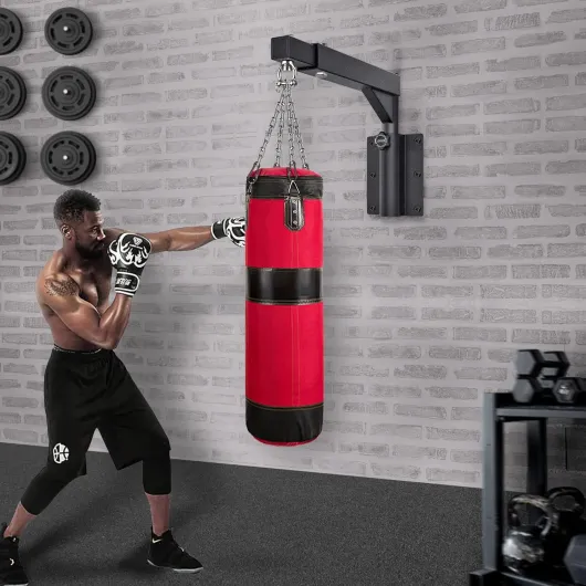 Support de Sac de Frappe, Fixation Murale Suspendu de Sac Lourd Accroche Suspension pour Exercice de Boxe MMA Mua Thai de Gym/Domicile Longueur & Hauteur Réglable-Chaîne