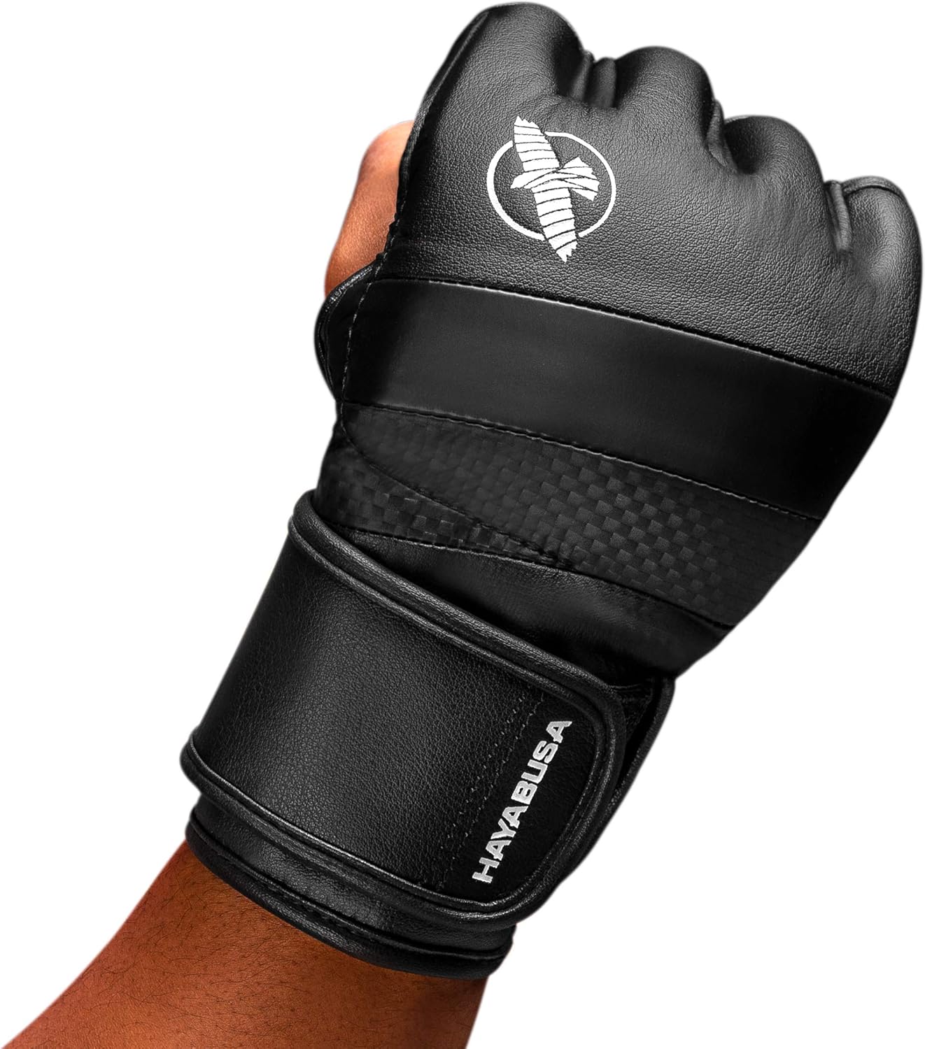 Hayabusa – Gants de boxe T3 MMA, de Kickboxing, d’entraînement, sac de frappe, 4 oz L Noir