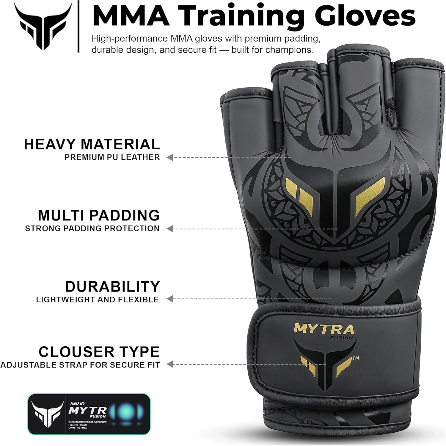 Gants MMA Hommes et Femmes — Conception de Paume Ouverte Respirante Gants Sparring MMA avec Support de Poignet pour Kickboxing, Muay Thai, Combat en Cage et Arts Martiaux Noir S/M