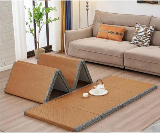 Tatami Japonais Matelas Pliable Futon en Herbe Marron - Matelas de Sol Idéal pour la Méditation, le Yoga, la Chambre Zen Japonaise (150 x 200 cm)
