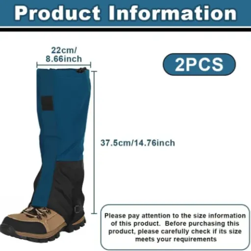 Test couvre-bottes neige TONGIHS bleu lac : des guêtres simples qui font le job sous la flotte et la boue