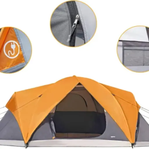 Test Amazon Basics Tente dôme 8 personnes : grande, simple à monter, mais pas pour l’expédition