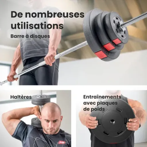 Test HOP-SPORT Disques de Poids Plastique 30 kg : le set pas cher qui fait le job pour un home gym