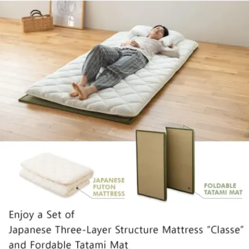 Test EMOOR Matelas Futon Japonais Premium Classe + Tatami : le vrai couchage au sol, sans chichi