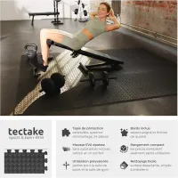 Test tectake Tapis de sport (24 dalles EVA) : le sol de home gym qui fait le job sans se ruiner