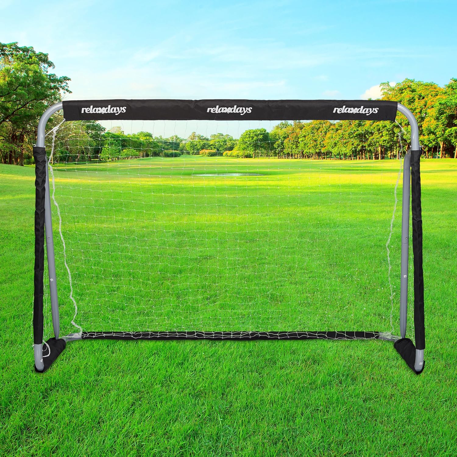 But de football, But de pro pour enfants et adultes, avec un filet, pour le jardin, 110x150x75cm, gris/noir