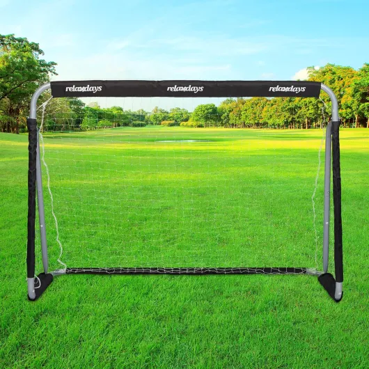 But de football, But de pro pour enfants et adultes, avec un filet, pour le jardin, 110x150x75cm, gris/noir