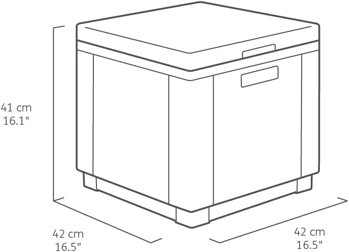 Allibert 218759 Glacière/table d'appoint Ice Cube gris